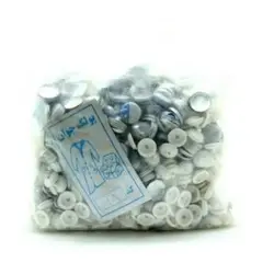 پوکه پلاستیکی دکمه پارچه ای (بسته 500 عددی)