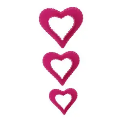 کاتر شیرینی پزی مدل قلب  مجموعه 3 عددی