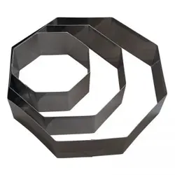 کاتر شیرینی پزی طرح هشت ضلعی مدل pe546 مجموعه سه عددی