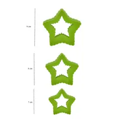 کاتر شیرینی پزی مدل ستاره مجموعه 3 عددی