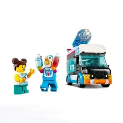 لگو سیتی ون آبمیوه فروشی یخی پنگوئنی LEGO City Penguin Slushy Van مدل 60384