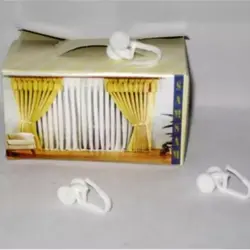 گیره پرده قلاب دار پلاستیکی (12 جعبه 100 عددی)