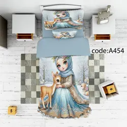 سرویس اتاق خواب کودک طرح نسترن و آهو کد A454