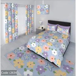 سرویس اتاق خواب کودک طرح گل گلی کد 2634
