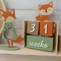 گاهشمار چوبی سن کودک طرح روباه
