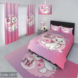 سرویس اتاق خواب کودک طرح گربه اشرافی کد 2617