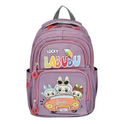 کوله پشتی مدرسه ای لبوبو Labubu رنگ بنفش