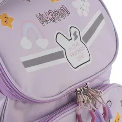 کوله پشتی مدل صندوقی طرح کرومی کد 0056 رنگ یاسی