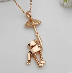 پلاک و زنجیر ژوپینگ فانتزی طرح ربات چتر دار