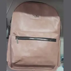 کوله پشتی چرم مصنوعی طرح زارا ZARA رنگ کالباسی