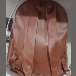 کوله پشتی چرم مصنوعی طرح زارا ZARA رنگ قهوه ای