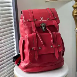 کوله پشتی چرم مصنوعی لویی ویتون رنگ قرمز