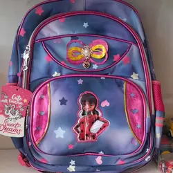 کوله پشتی مدرسه طرح دختر کفشدوزکی