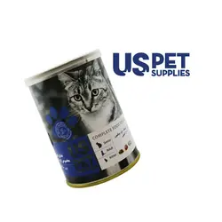 کنسرو گربه یو اس پت طعم گوشت گوساله و مرغ و بوقلمون ( 400 گرم )