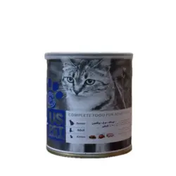 کنسرو گربه یو اس پت طعم گوشت گوساله و مرغ و بوقلمون ( 800 گرم )