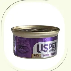 کنسرو گربه یو اس پت ماهی تن و خرگوش در ژله