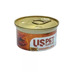 کنسرو گربه یو اس پت مرغ و خرچنگ در ژله