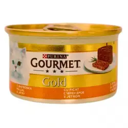 کنسرو غذا گربه گورمت گلد پته طعم مرغ  ( 85 گرم)