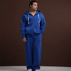 ست سویشرت و شلوار مردانه با گلدوزی BM آبی