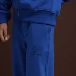 ست سویشرت و شلوار مردانه با گلدوزی BM آبی