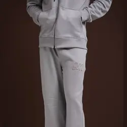 ست سویشرت و شلوار مردانه با گلدوزی BM طوسی