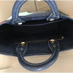 کیف دستی زنانه چرم طبیعی طرح تکه دوزی R.J
