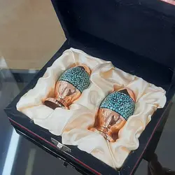 نمک پاش مسی فیروزه کوبی (پک 2 عددی)