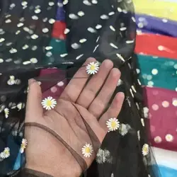 پارچه تور بابونه خامه دوزی تایوان (50 سانتی)