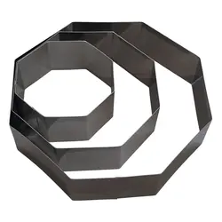 کاتر شیرینی پزی طرح هشت ضلعی مدل pe546 مجموعه سه عددی