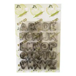 کاتر شیرینی پزی لوازم قنادی پسته طرح حروف انگلیسی مدل PST123 مجموعه 26 عددی