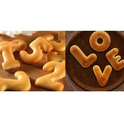 کاتر شیرینی پزی لوازم قنادی پسته طرح حروف انگلیسی مدل PST123 مجموعه 26 عددی