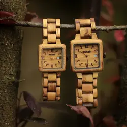 ساعت مچی چوبی (مدل square با چوب اقاقیا)