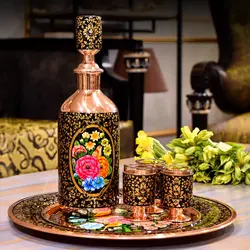 سرویس شربت خوری مینیاتوری گل و مرغ