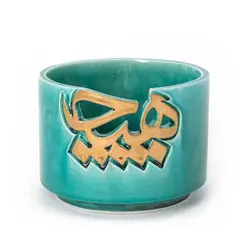 ظرف سرامیکی با لعاب طلا طرح هیچ