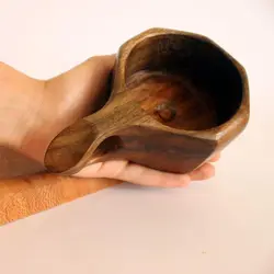 لیوان چوبی (کوکسا) طرح شش ضلعی