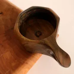 لیوان چوبی (کوکسا) طرح شش ضلعی