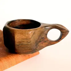 لیوان چوبی (کوکسا) طرح شش ضلعی