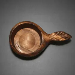 لیوان چوبی (کوکسا) طرح برگ گیلاس