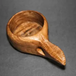 لیوان چوبی (کوکسا) طرح برگ نارون