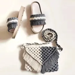 ست کیف و صندل مکرومه S8