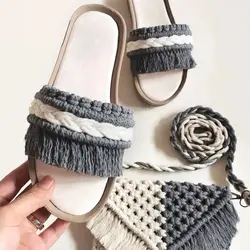 ست کیف و صندل مکرومه S8