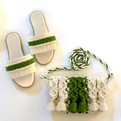 ست کیف و صندل مکرومه S7