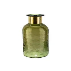 گلدان شیشه ای طوقدار مدل بانکه (بزرگ)