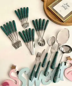 سرویس شش نفره قاشق چنگال ماربل