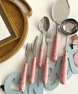 سرویس شش نفره قاشق چنگال ماربل