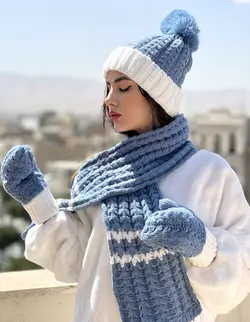 ست سه تیکه شال و کلاه ودستکش