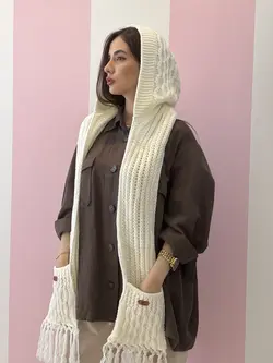 شال و کلاه سرهمی بافت