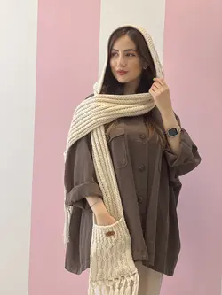 شال و کلاه سرهمی بافت