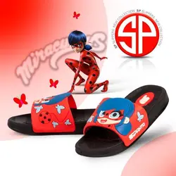 دمپایی دخترانه طرح دختر کفشدوزکی | دمپایی دخترانه و پسرانه