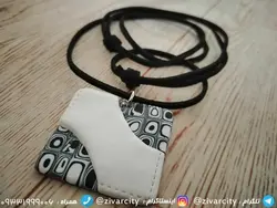 گردنبند زیبا چرم و تریشه